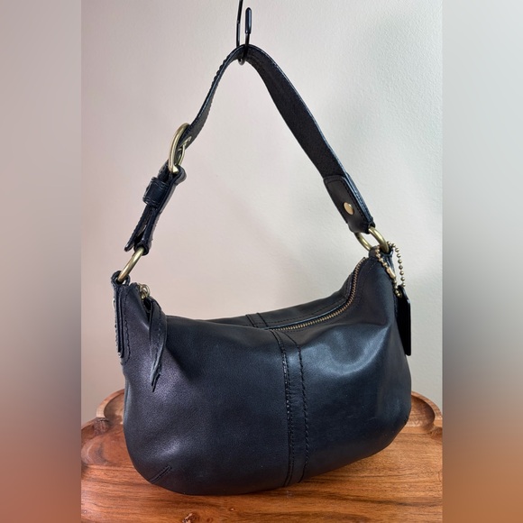 Coach Soho Small Hobo Shoulder Purse Black Leather 11837 - Picture 3 of 16